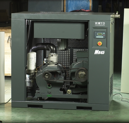Tensão de alta pressão do compressor 15HP-60HP três do parafuso do estojo compacto 0.7-1Mpa